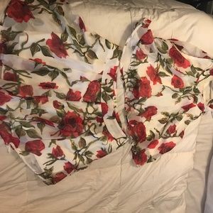 Cute crop top and short set