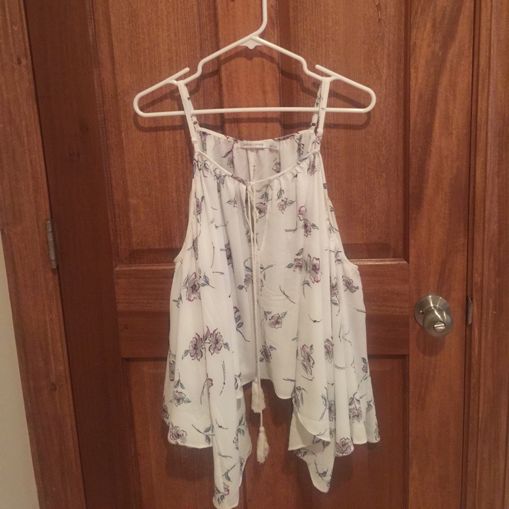 Suede burgundy skirt and matching flowing top.