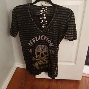 Affliction skull shirt