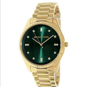 EUC Michael Kors Watch with emerald face