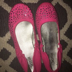 Pink sparkle shoes