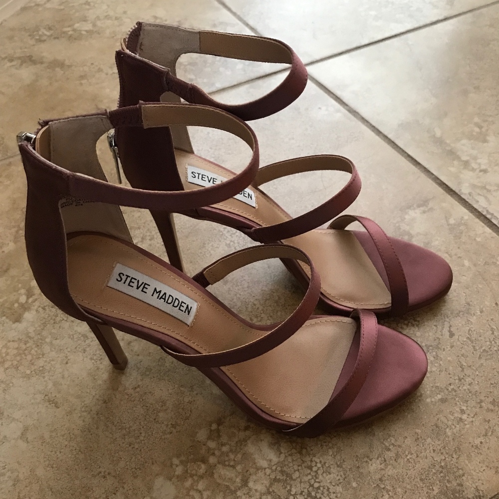 Steve Madden Feelya Heels Size 8 Unworn Satin Pink