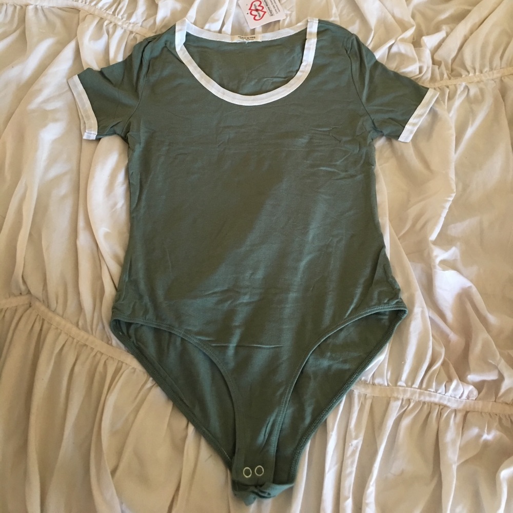 Green tshirt style adult onesie bodysuit