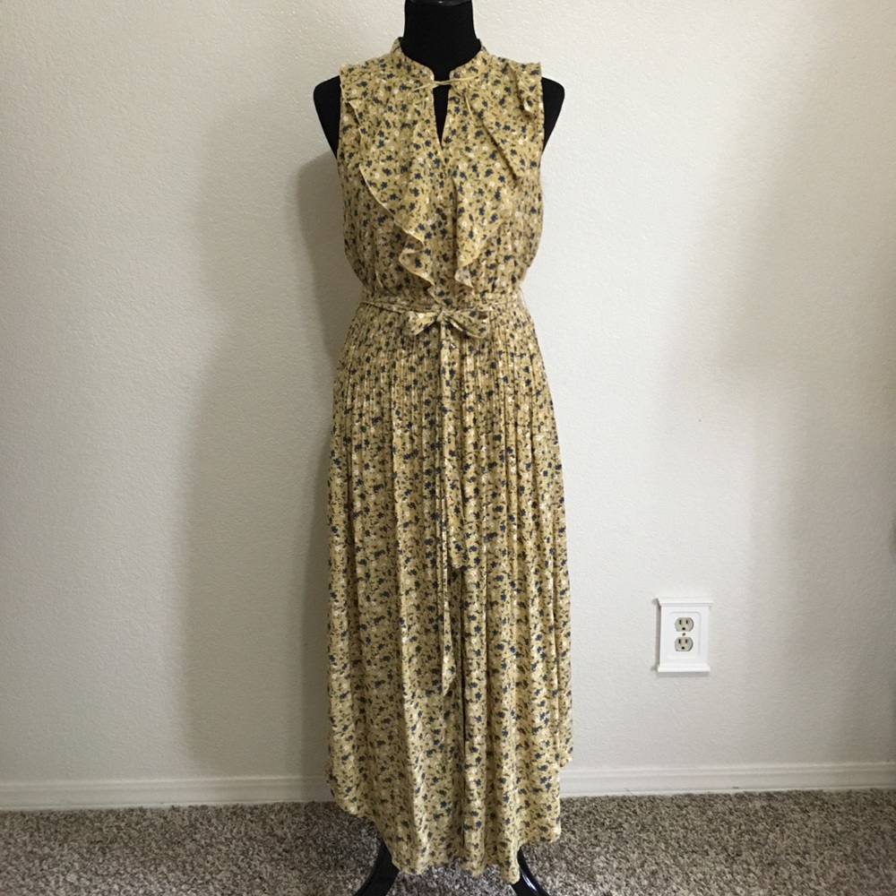FREE PEOPLE • Yellow French Flower Dress