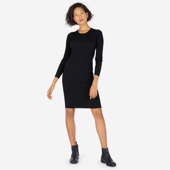 Everlane Dresses & Skirts - Everlane The Luxe Wool Ribbed Long Sleeve Dress