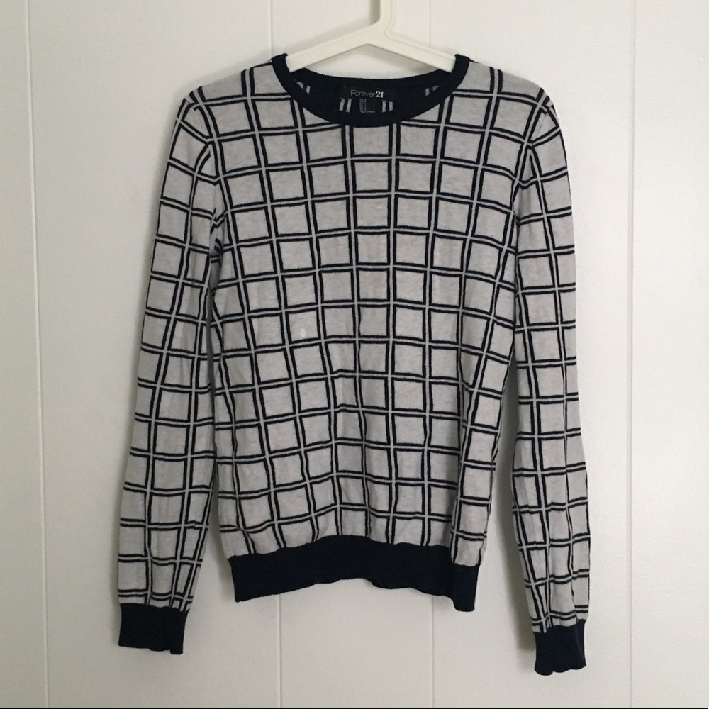 Window pane sweater