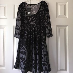 Empire waist black and gray tunic