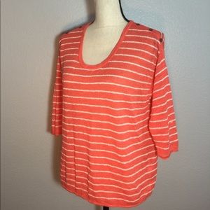 J. Jill Striped Slouchy Knit Top