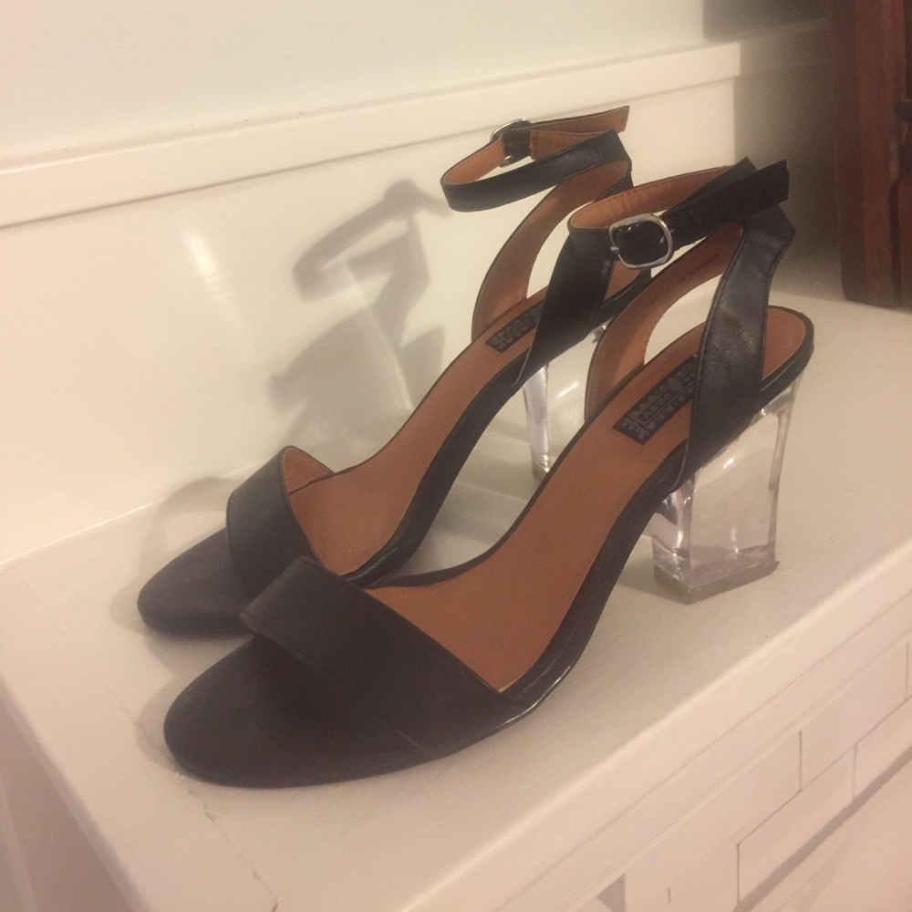 Deena & Ozzy ankle strap clear heel