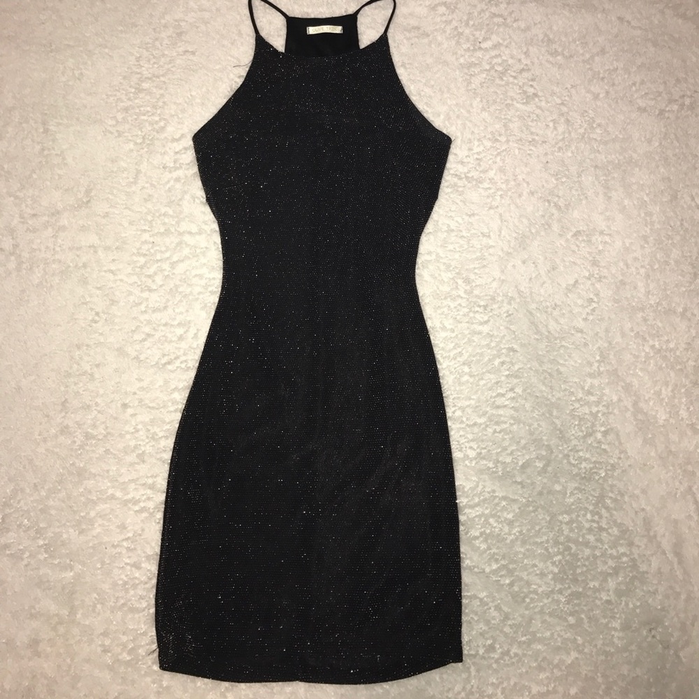 Black and gold dress