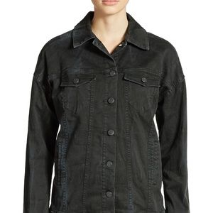 Free People black denim jacket
