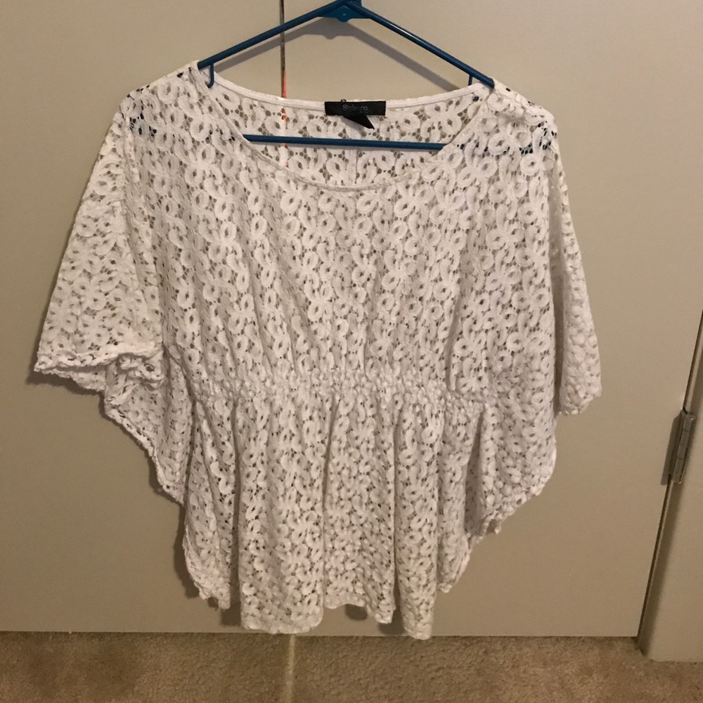 White fit and flare blouse!