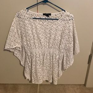 White fit and flare blouse!