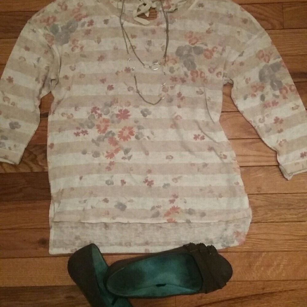 Lauren Conrad Floral and Pink Sweater!!