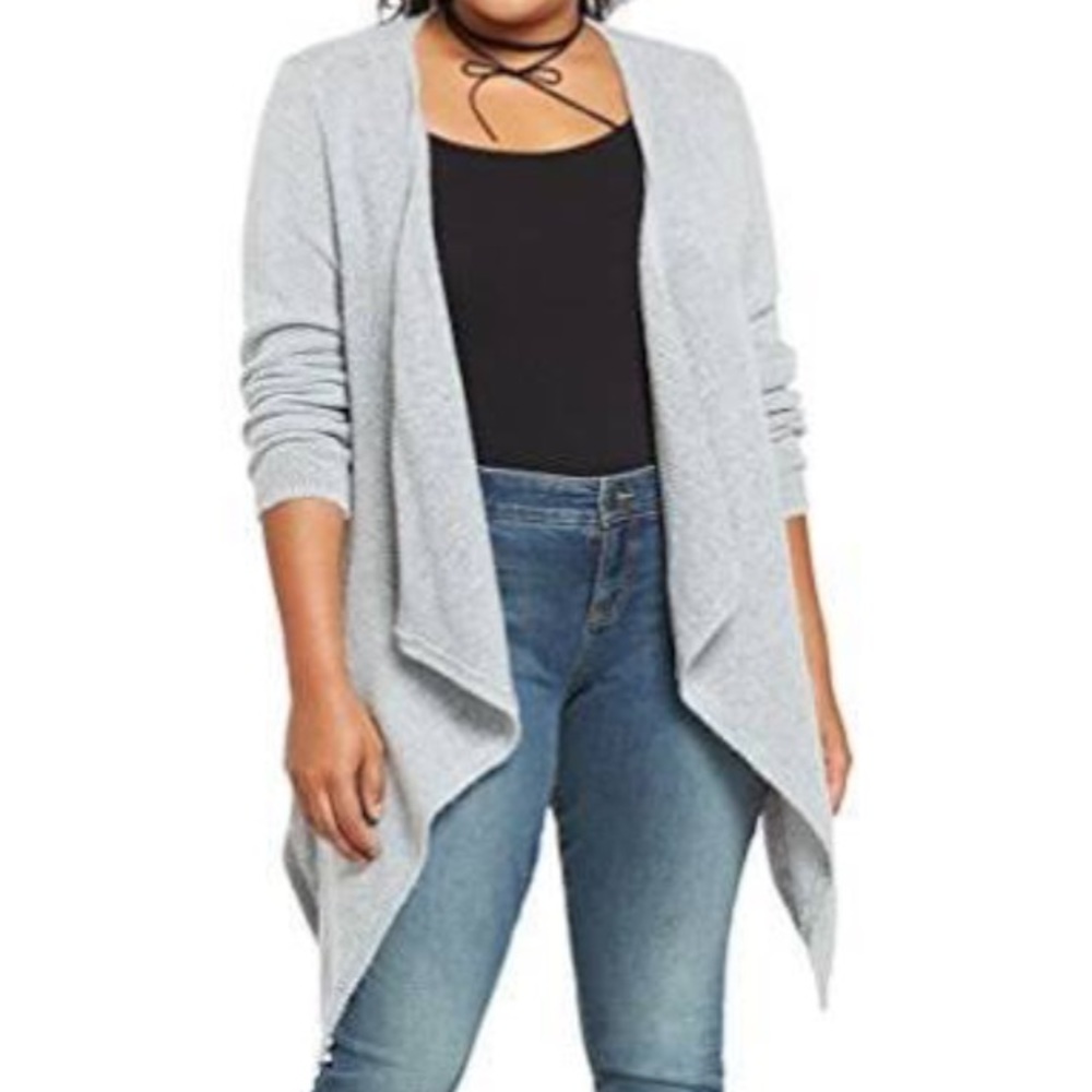 Torrid long gray cardigan