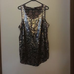 Gold sequin top