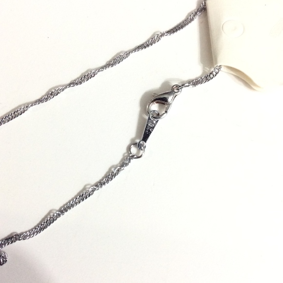 NEW tiger's eye necklace, 18k white gold plated - Picture 4 of 4