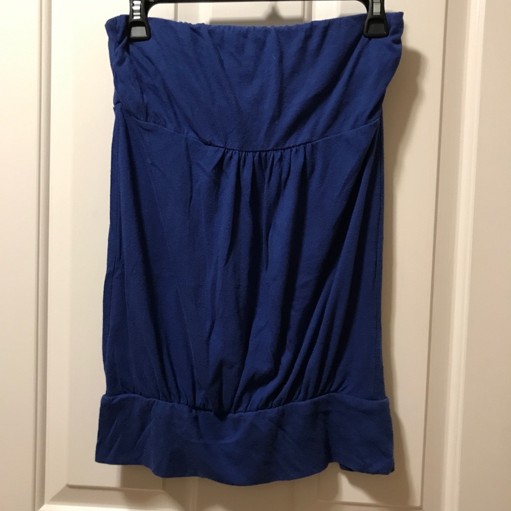 Royal Blue Strapless Top