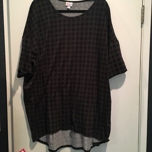 LuLaRoe black Irma with print