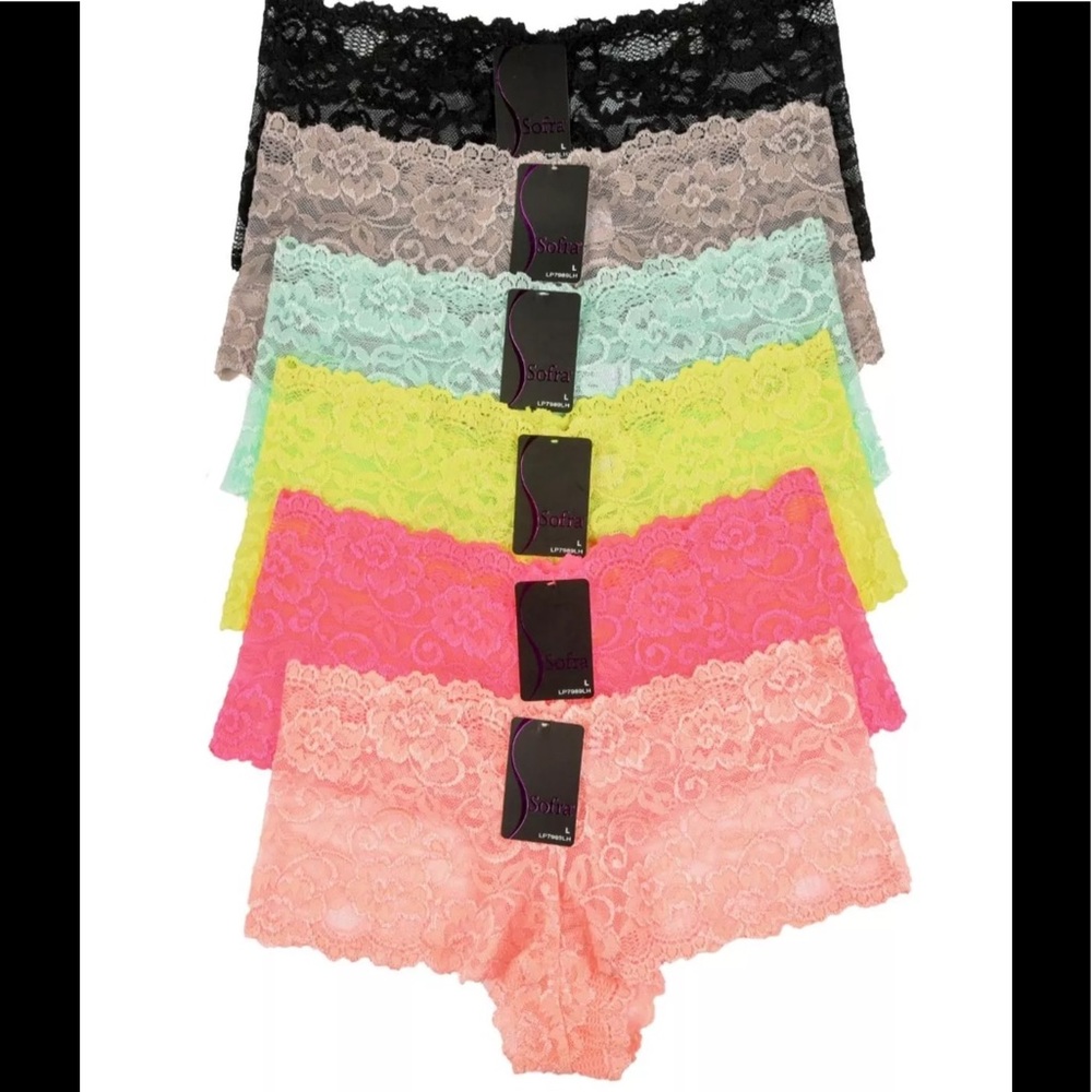 Sofra womens hipster panties brief lace Pack of 12