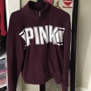 Burgundy victoria secret pink jacket