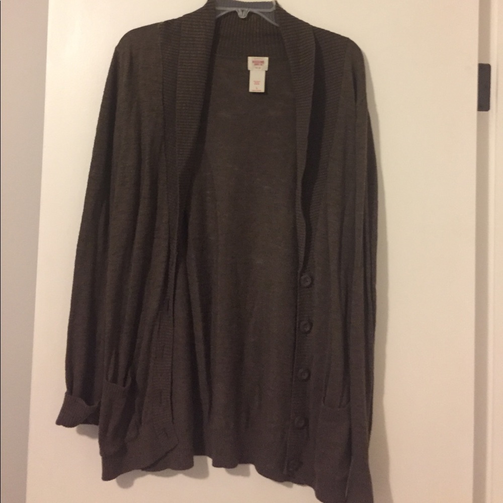 Mossimo Long Brown Cardigan