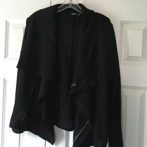 Asymmetrical zip front cardigan