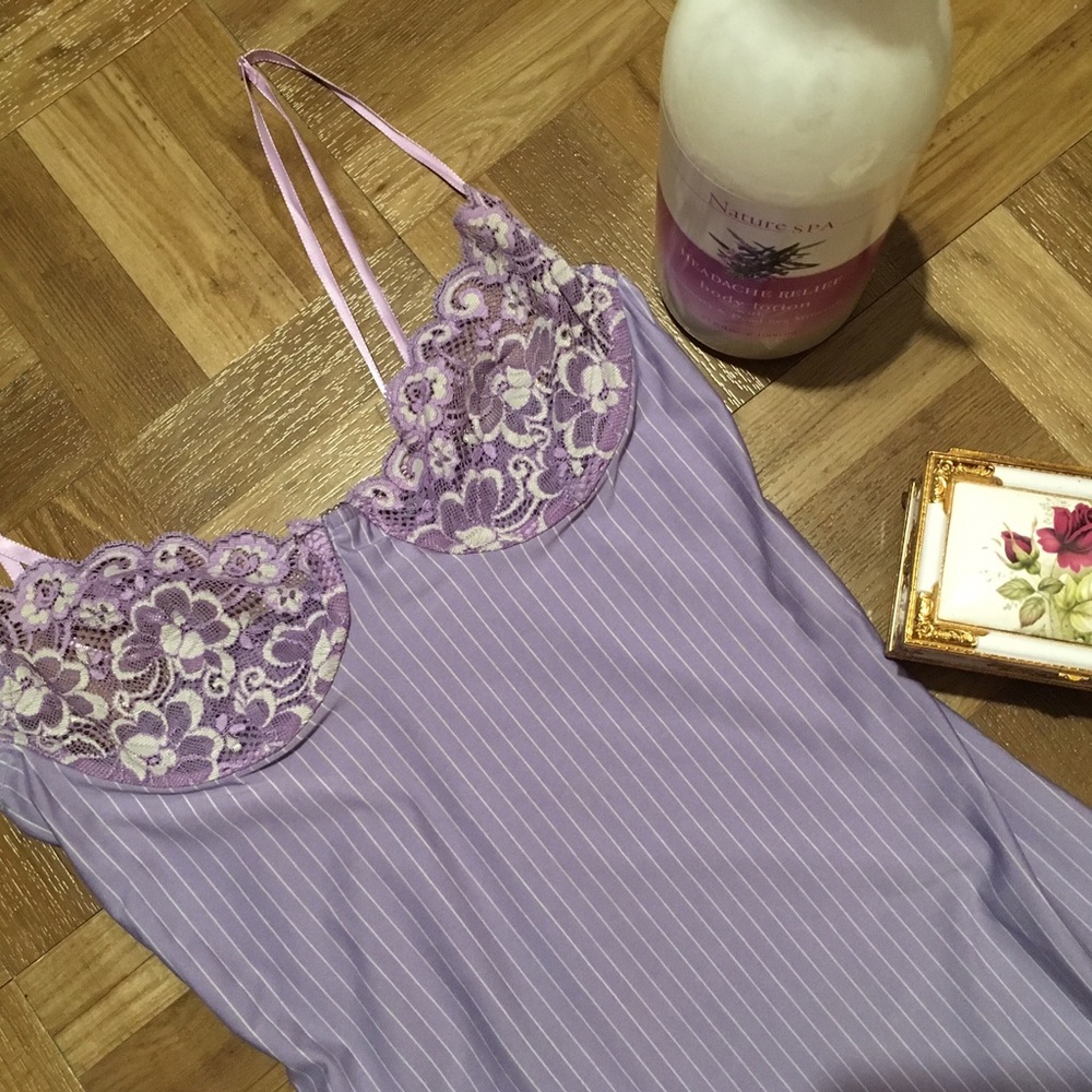 Dreamgirl lavender stretch/Lace Cemise - Picture 2 of 4