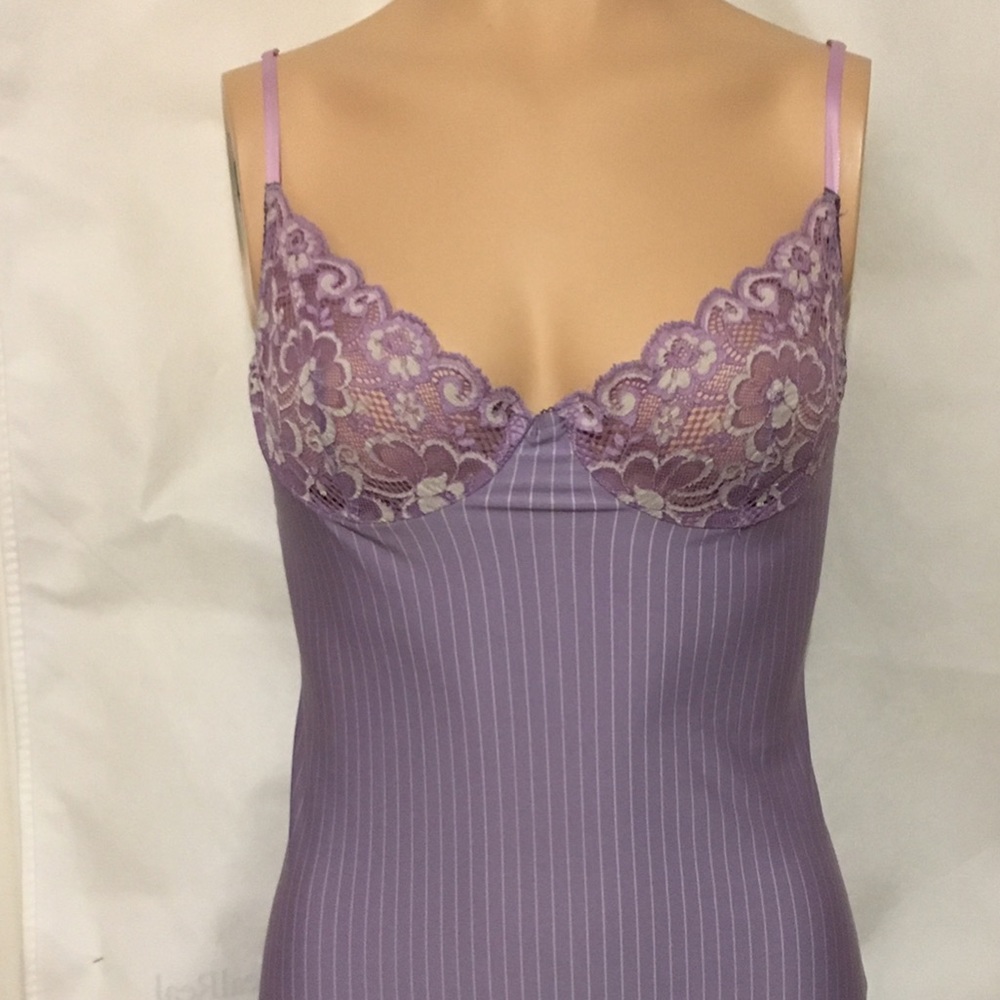 Dreamgirl lavender stretch/Lace Cemise - Picture 3 of 4