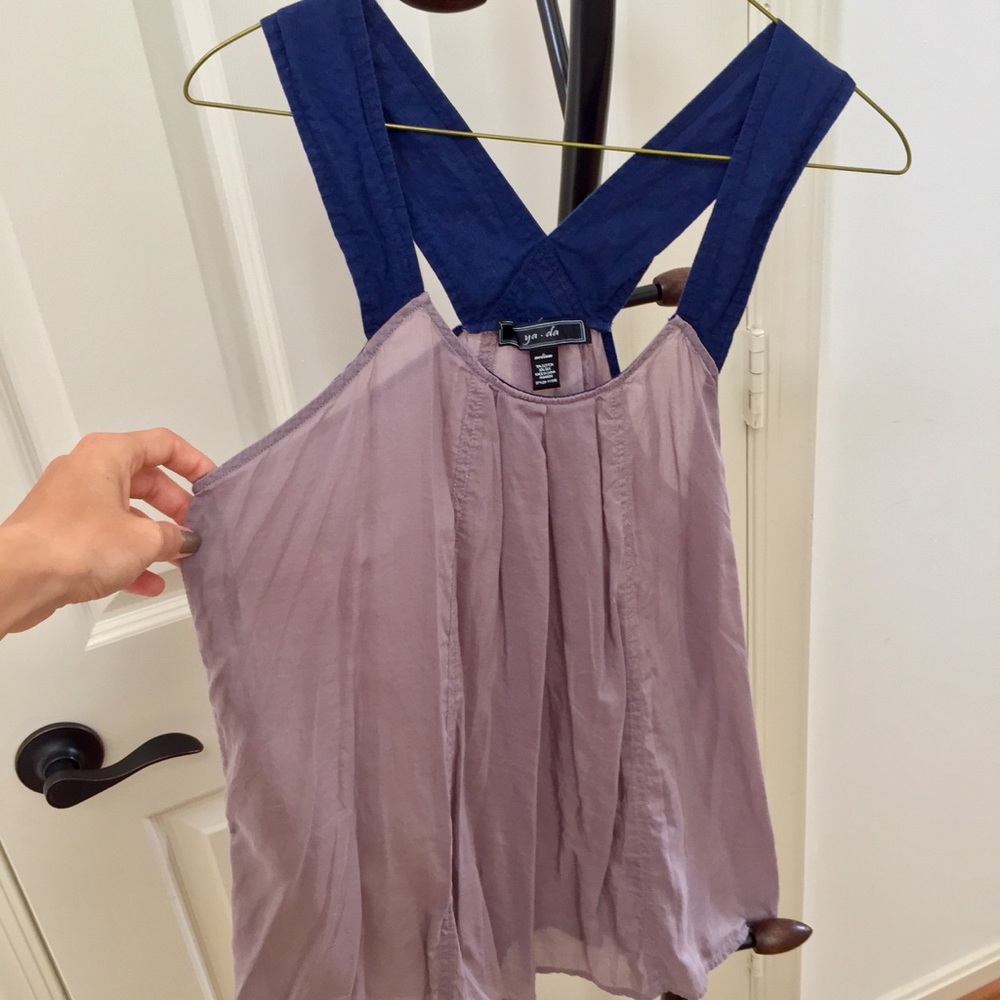 Silk flowy tank top