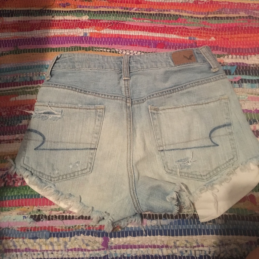 American eagle high wasted jean shorts