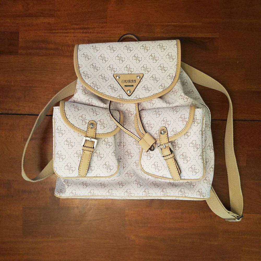 Guess White Confidential Backpack