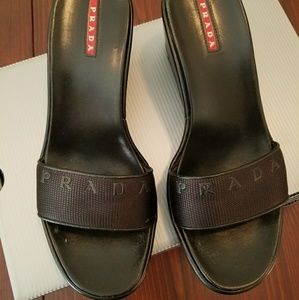 Prada size 38 Calzature Donna Nero Black Sandals