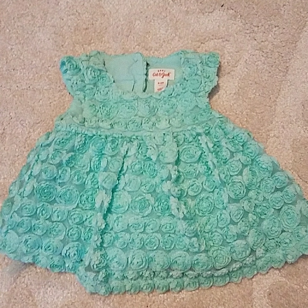Teal dress 0-3 months