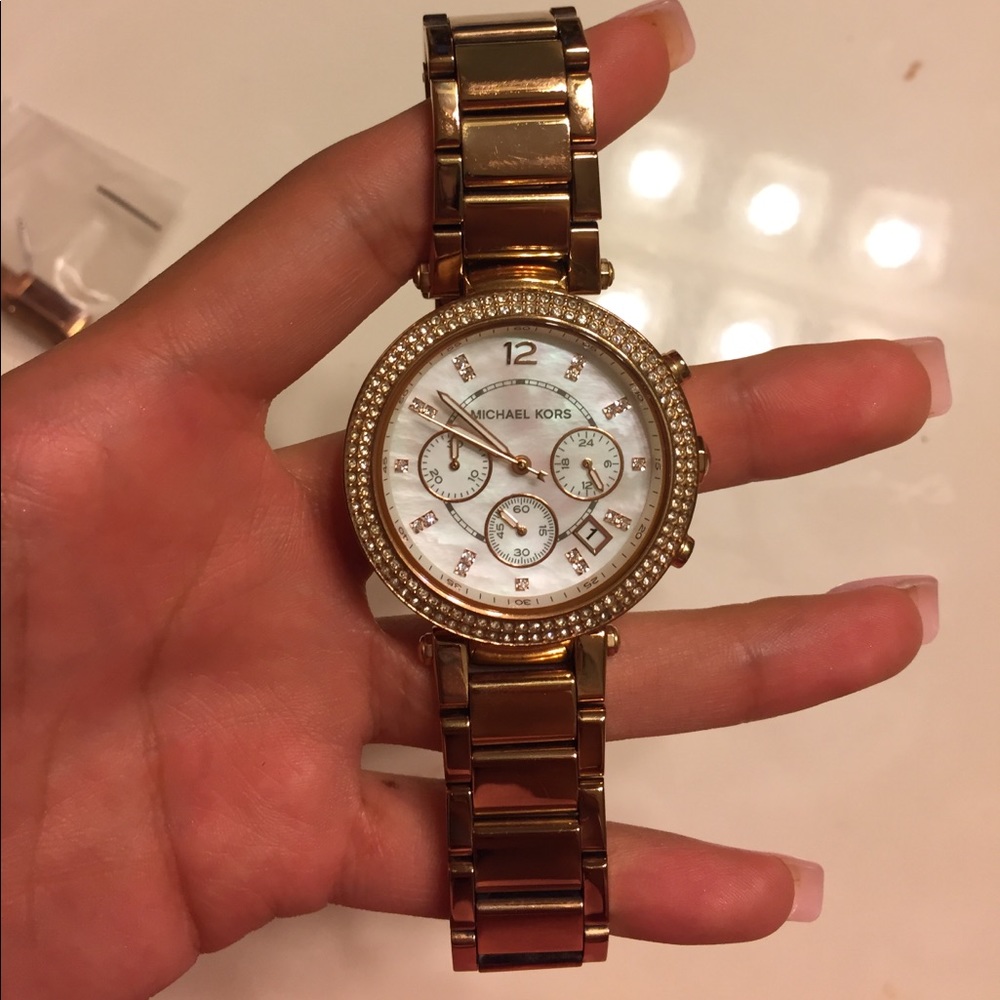 Rose gold Michael Kors watch