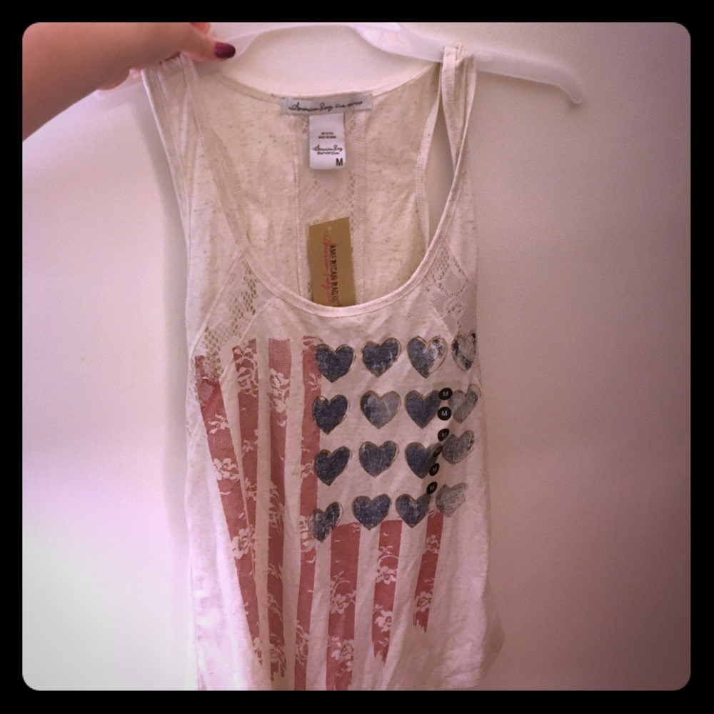 American flag tank top