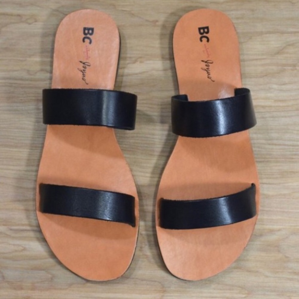 NIB BC black sandals