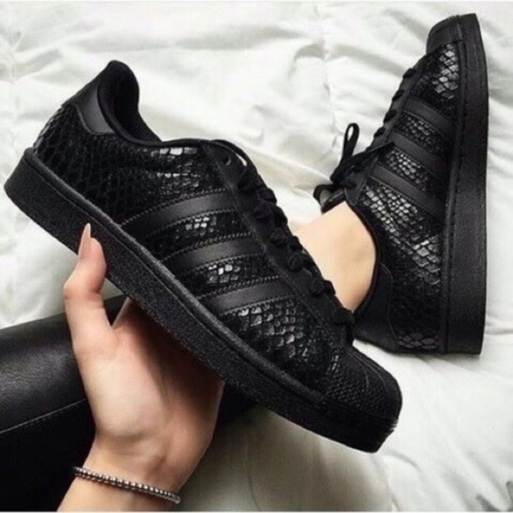 Adidas Superstar Black Snakeskin