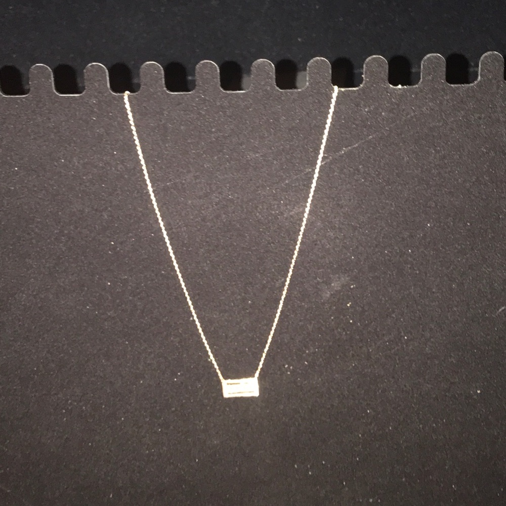 Chicago flag necklace rose gold color