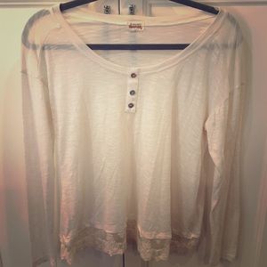 Ten Sixty Sherman Shirt with Lace Trim