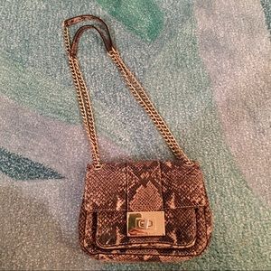 Michael Kors Brown Snakeskin Print Purse