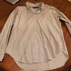 Brown and Cream Oxford Shirt