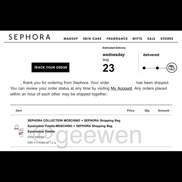 Moschino Sephora Shopping Bag Eye Shadow palette - Picture 2 of 3