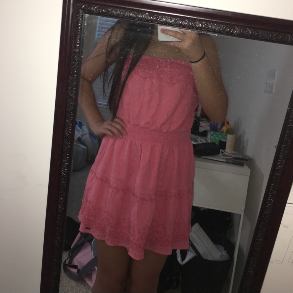 Pink sleeveless mini dress