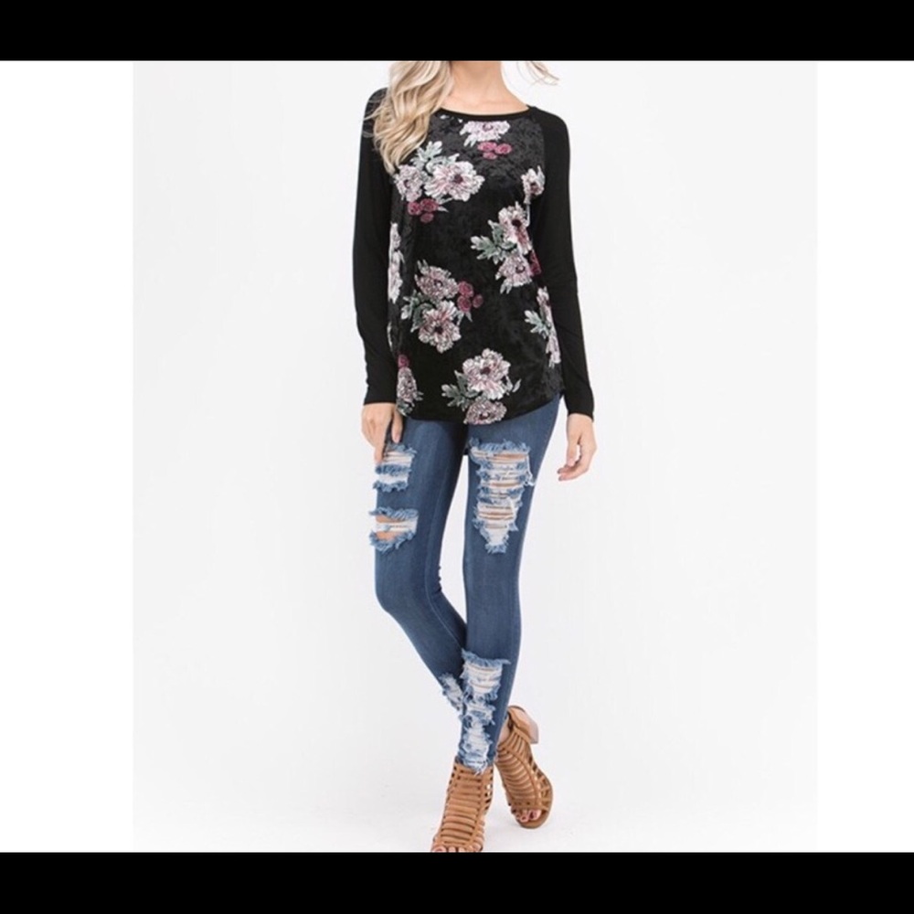 NWT Floral raglan sleeve tunic S M L available