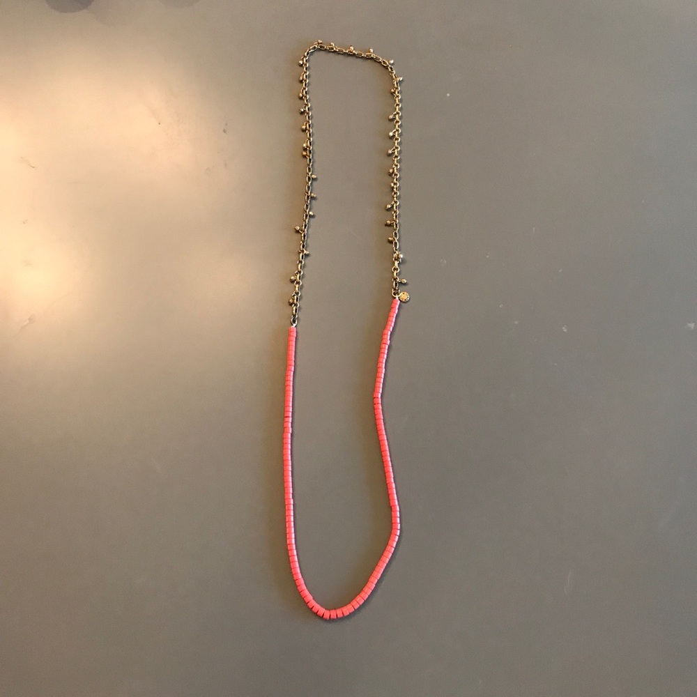 J Crew gold and beaded necklace