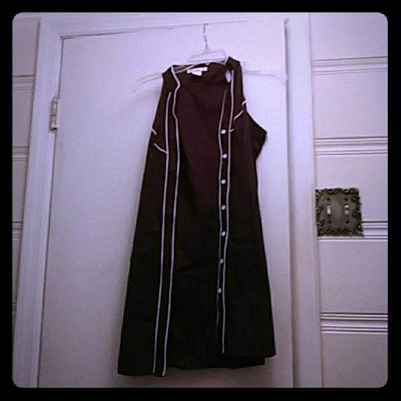 Casual long button down dress top - Picture 1 of 5