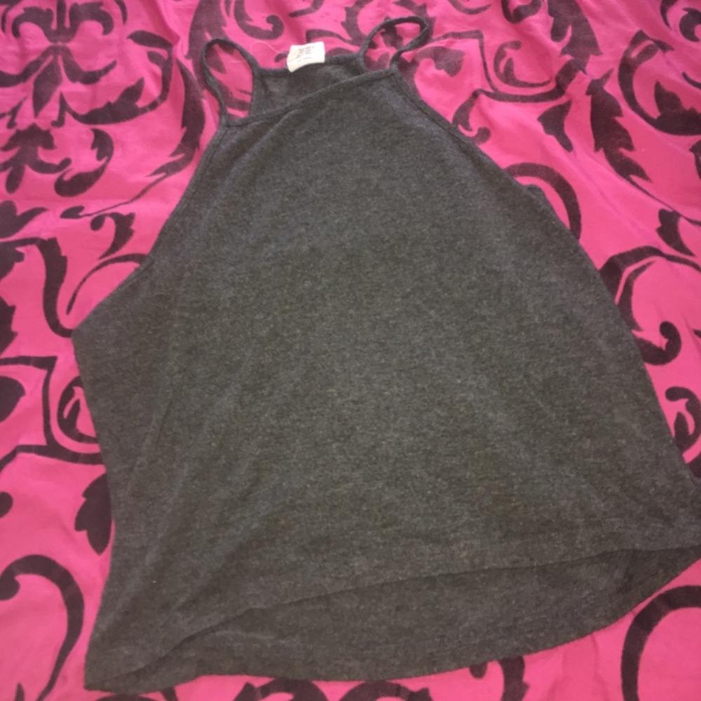 grey halter top