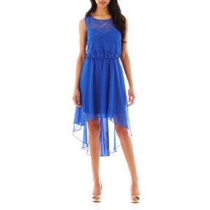 Bisou Bisou Blue High-Lo Dress- Size 10