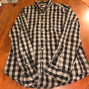 Black and Grey gingham J Crew button down